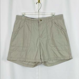 Columbia Women’s Khaki Cotton Cargo Shorts Size 14
